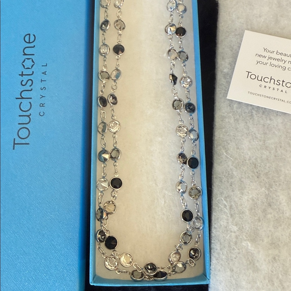 Touchstone Crystal Chanelle Nightime Necklace - Picture 4 of 4